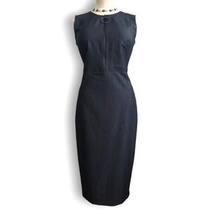 Calvin Klein Midi Dress with Front Zipper
